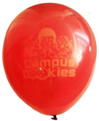 12" Campus Cookies Latex Maroon with Orange Imprint