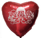 Campus Cookies 18" Red Heart Shaped Mylar Balloon