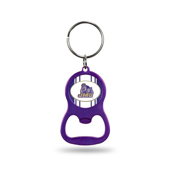 JAMES MADISON BOTTLE OPENER KEY CHAIN PURPLE