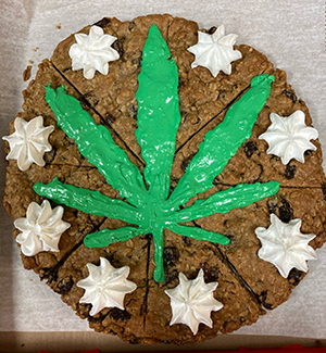 9" Hemp Leaf Cookie Cake Special