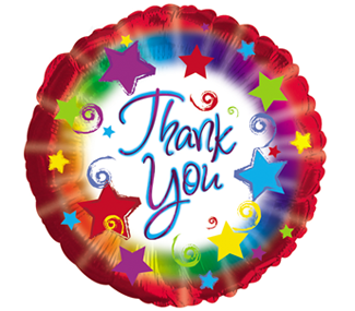 Mylar - 18" Thank You Stars