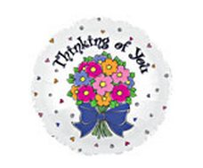 18" White Thinking of Your Flower Bunch