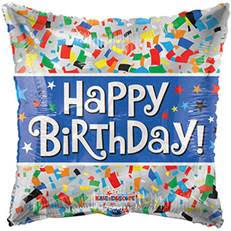 18" Happy Birthday Confetti