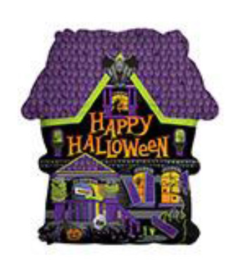 18" Foil Balloon Haunted House With Gargoyle
