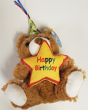 6" Happy Birthday Bear with Star