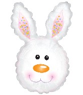 30" Bunny Head Polkadots Balloon