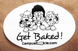 Campus Cookies 'Get Baked' Sticker