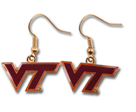 VIRGINIA TECH DANGLER EARRINGS